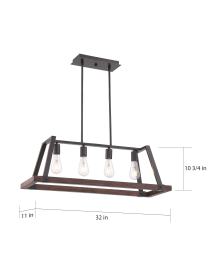 OUTRIGGER 4 LT KITCHEN PENDANT - 60-6894