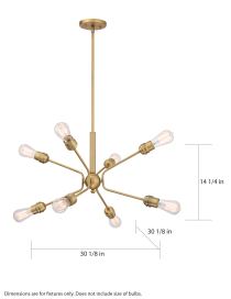 FARADAY 8 LIGHT PENDANT - 60-6925
