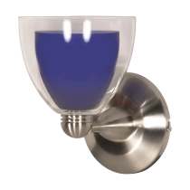 BLUE CLEAR HAL.WALL SCONCE BN - 60-700