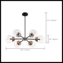 AXIS 6 LIGHT CHANDELIER - 60-7126