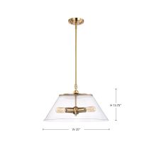 DOVER 3 LIGHT LARGE PENDANT - 60-7416