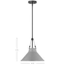 ZELDA 1LT PENDANT GRAY - 60-7646