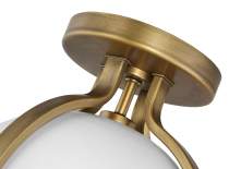 LINCOLN 1LT SEMI FLUSH WHITE - 60-7663