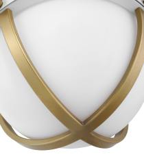 LINCOLN 1LT SEMI FLUSH WHITE - 60-7663