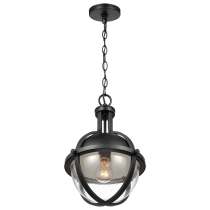 LINCOLN 1LT MED PEND MATTE BLK - 60-7674