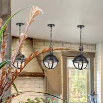 LINCOLN 1LT MED PEND MATTE BLK - 60-7674