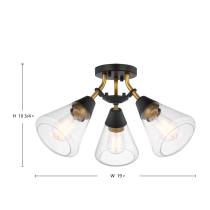 STARLIGHT 3LT SEMI FLUSH - 60-7684