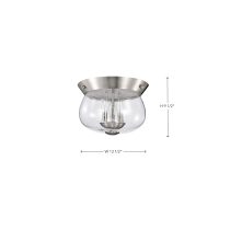 BOLIVER 3 LIGHT FLUSH MOUNT - 60-7808