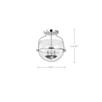 AMADO 3 LIGHT SEMI FLUSH MOUNT - 60-7822