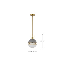 EVERTON 1 LIGHT 10" PENDANT - 60-7875
