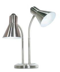TWIN GOOSE NECK DESK LAMP BN - 60-806
