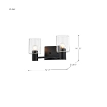 CLARKSVILLE 2 LIGHT VANITY - 60-8062