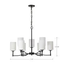LIAM 9 LIGHT CHANDELIER - 60-8219