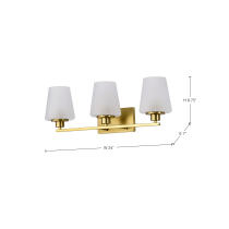 LUNE 3 LIGHT VANITY - 60-8233