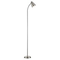 GOOSE NECK FLOOR LAMP BRSH NIK - 60-831