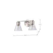 GIANNA 2 LIGHT VANITY - 60-8332