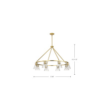 GIANNA 6 LIGHT CHANDELIER - 60-8345