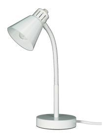 SMALL GOOSE NECK DESK LAMP WHT - 60-841