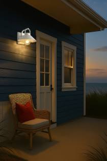 RIDGE MED OUTDOOR LANTERN WHT - 60-8521