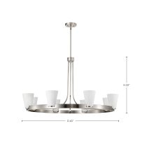ROYALE 8 LIGHT CHANDELIER - 60-8739