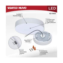 9W 5" 5CCT 120V WHT FIXTURE - 62-1003