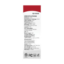 9W 5" 5CCT 120V WHT FIXTURE - 62-1003