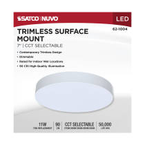 11W 7" 5CCT 120V WHT FIXTURE - 62-1004