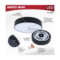 9W 5" 5CCT 120V BLK FIXTURE - 62-1005