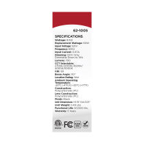 9W 5" 5CCT 120V BLK FIXTURE - 62-1005