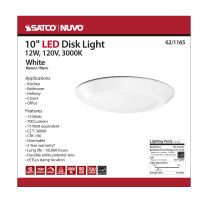 10" LED DISK LIGHT WHITE - 62-1165