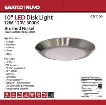 10" LED DISK LIGHT - 62-1166