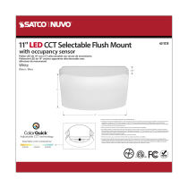 11" SQUARE ACRYLIC LED FLUSH - 62-1215