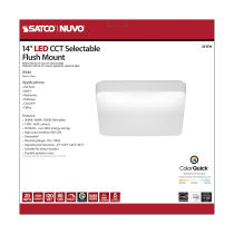 14" SQUARE ACRYLIC LED FLUSH - 62-1216