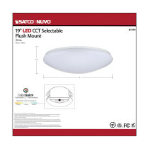 19" ACRYLIC LED FLUSH FIXTURE - 62-1218