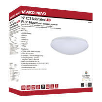 19" ACRYLIC LED FLUSH FIXTURE - 62-1219