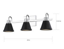 BETTE LED 3 LIGHT VANITY - 62-1473
