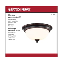 LED 19W 13" FLUSH MOUNT 3000K - 62-1558