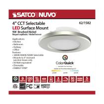 4" LED SURFACE MOUNT/BR NICKEL - 62-1582