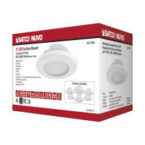 6PK 4"LED SURFACE MOUNT WHITE - 62-1590