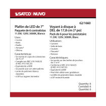 7" LED DISK LIGHT WHITE FINISH - 62-1660