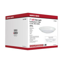 7" LED DISK LIGHT WHITE FINISH - 62-1660