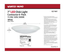 7" LED DISK LIGHT WHITE FINISH - 62-1661