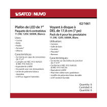 7" LED DISK LIGHT WHITE FINISH - 62-1661