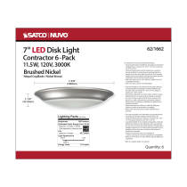 7" LED DISK LIGHT BN FINISH - 62-1662