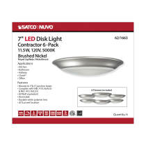 7" LED DISK LIGHT BN FINISH - 62-1663