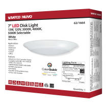 7" LED DISK LIGHT WHITE FINISH - 62-1664