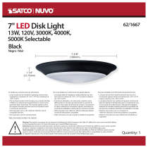 7" LED DISK LIGHT BLACK FINISH - 62-1667