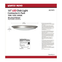 10" LED DISK LIGHT BN FINISH - 62-1672