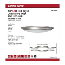 10" LED DISK LIGHT BN FINISH - 62-1673