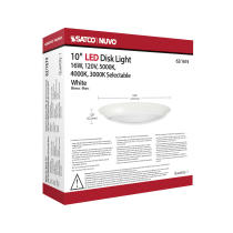 10" LED DISK LIGHT WHITE FIN - 62-1674